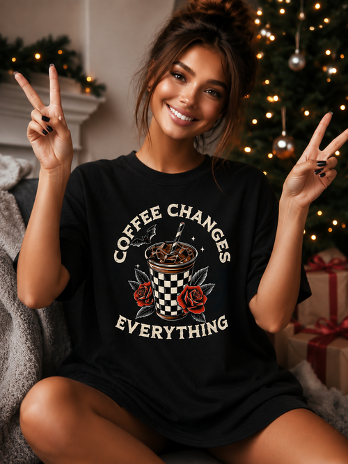 Coffee changes everything shirt decal