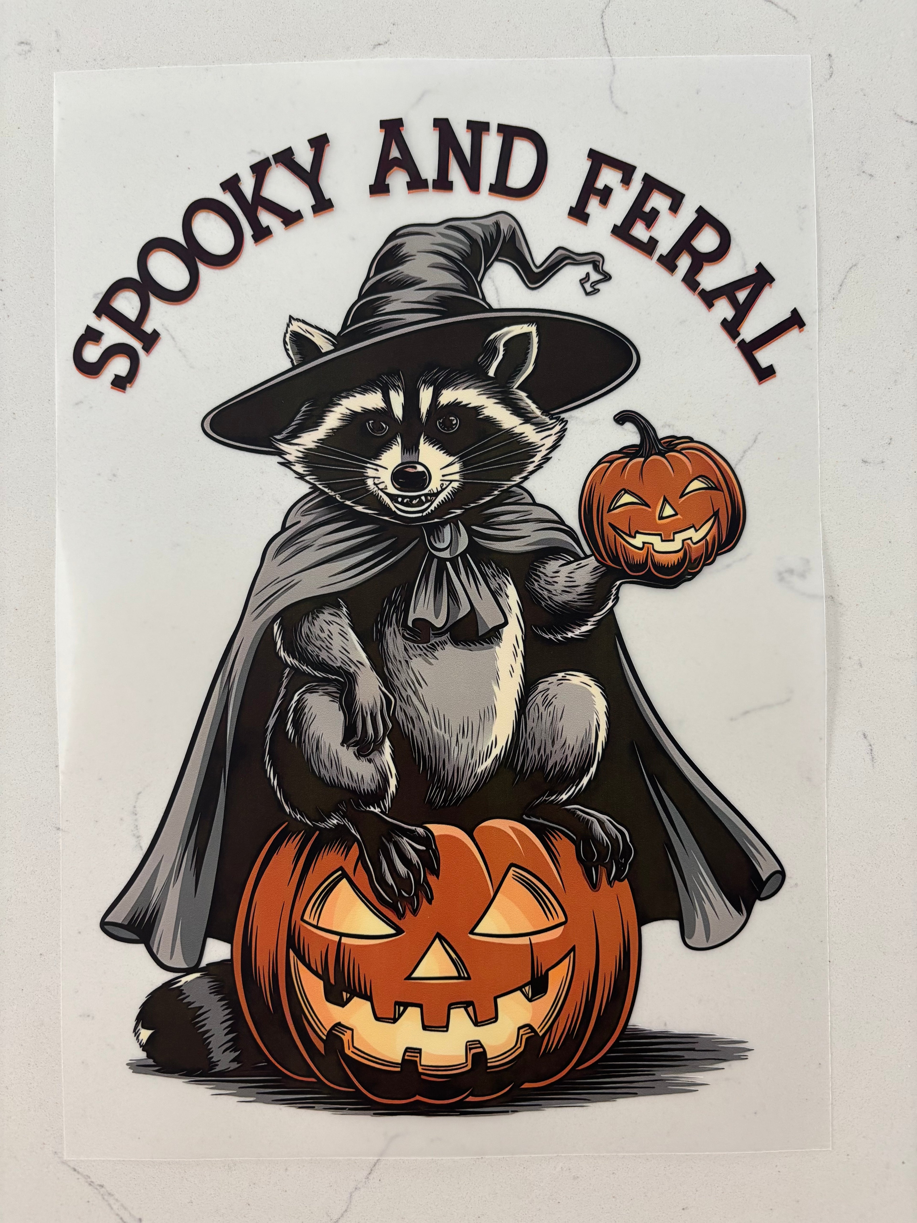 Spooky and Feral Halloween Shirt Decal