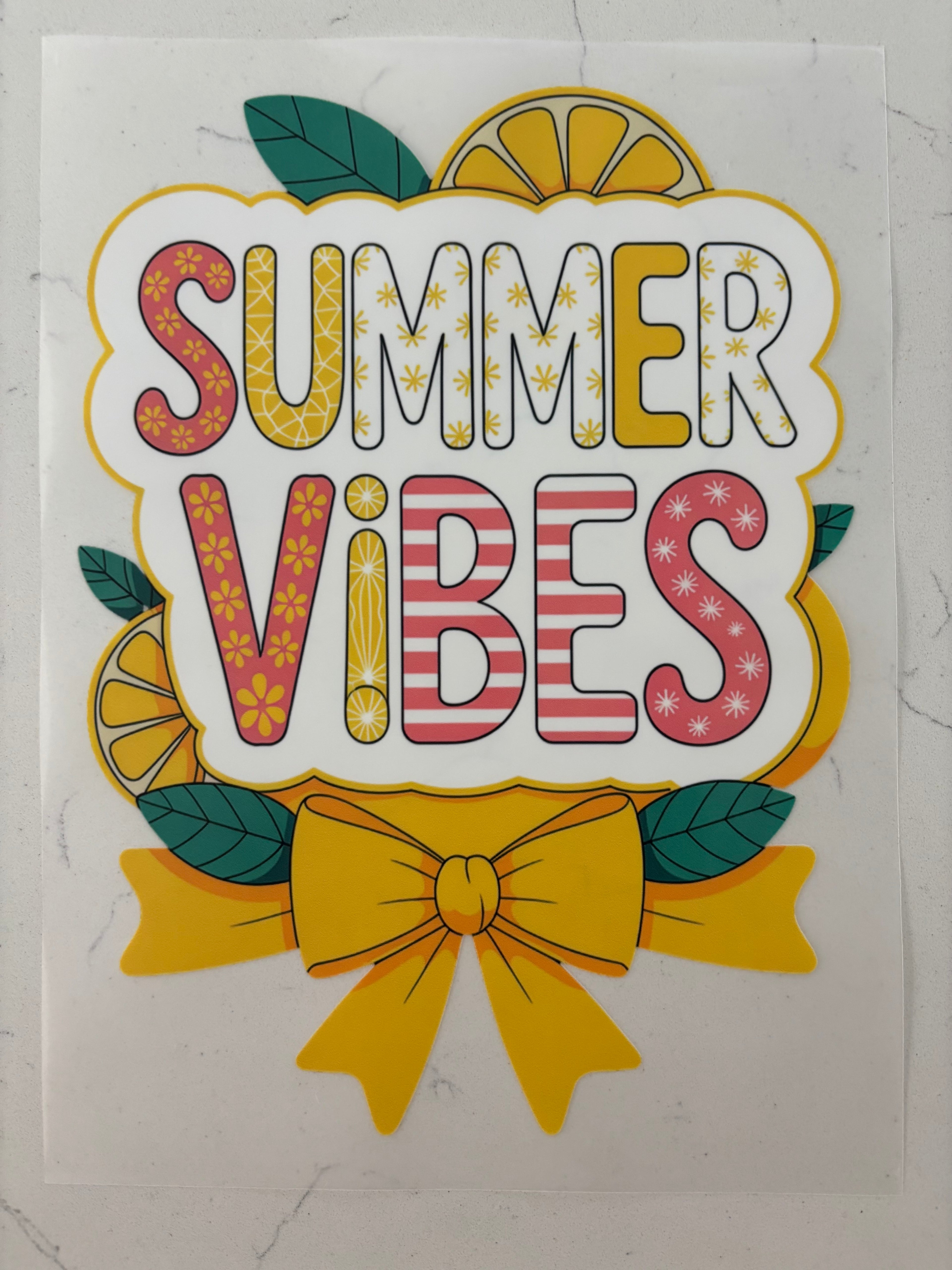 Sumer Vibes Lemon Shirt Decal