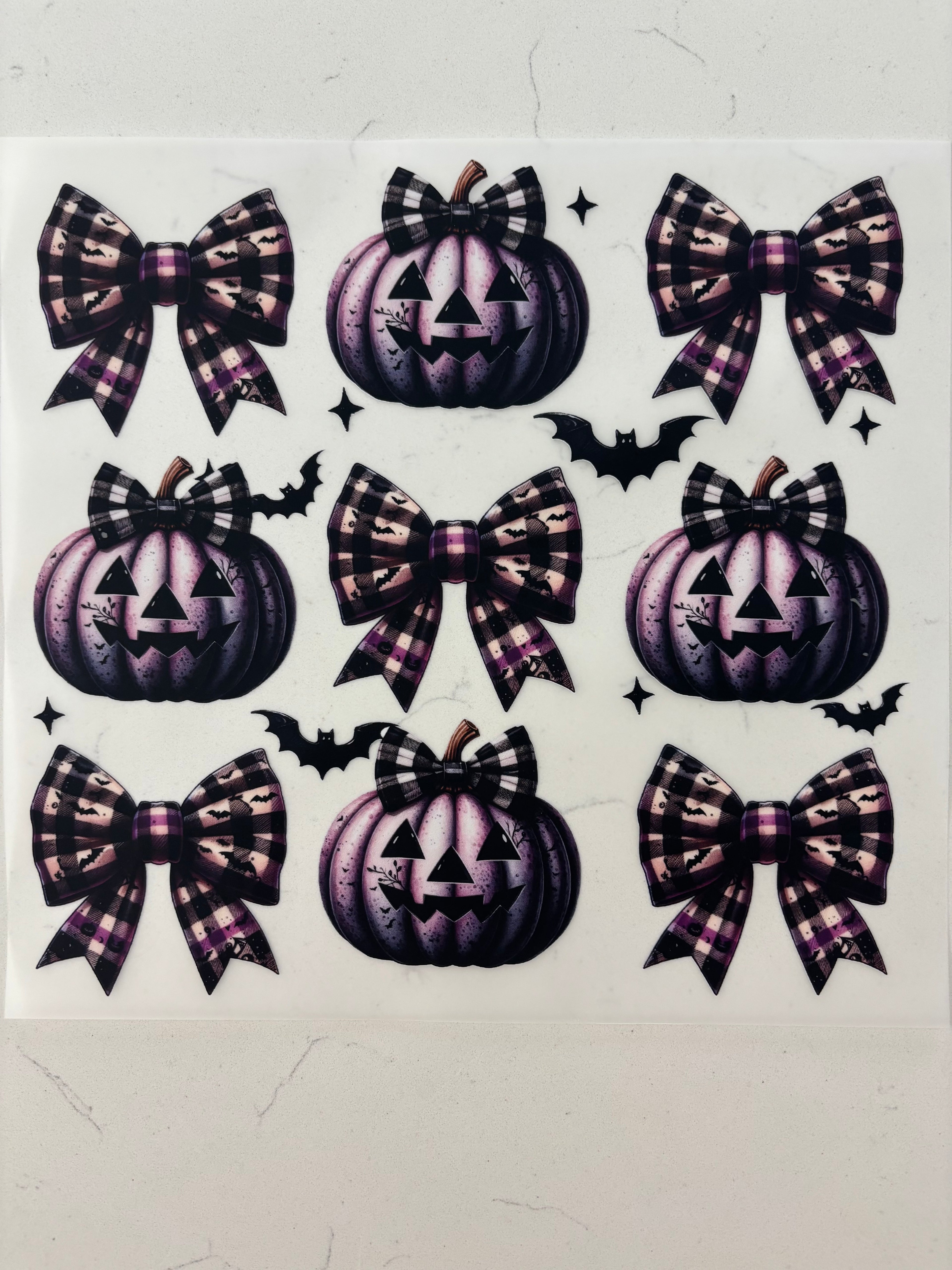 Summer bows and Pumpkin Shirt Decal