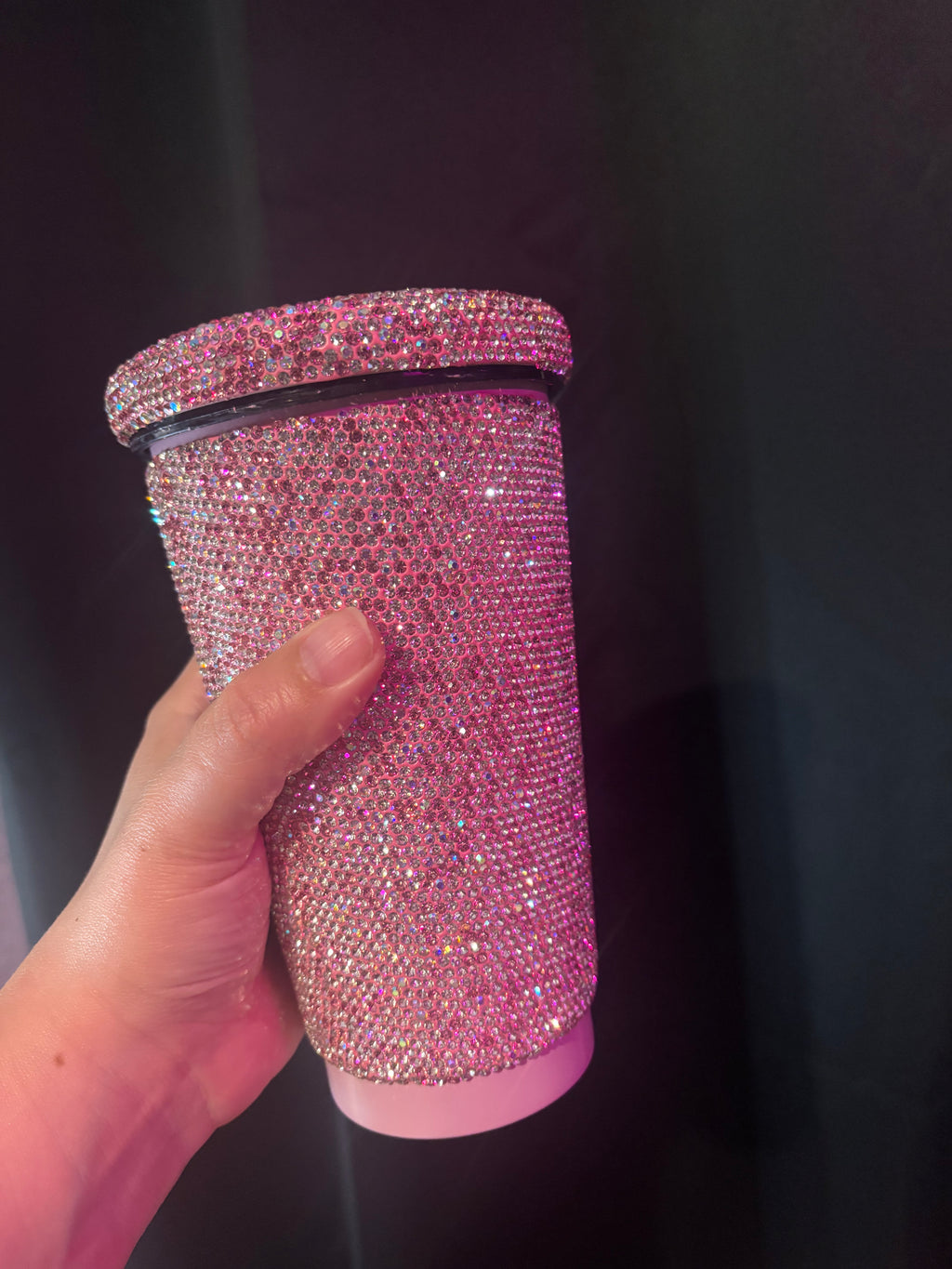 Sparkle Pink Rhinestone Tumbler | Double-Wall Stainless Steel | Hot & Cold Drinks