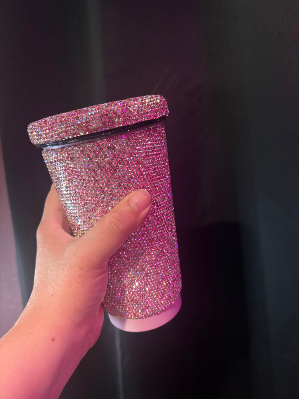 Sparkle Pink Rhinestone Tumbler | Double-Wall Stainless Steel | Hot & Cold Drinks