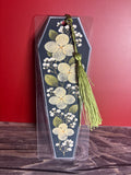 Ivory Blooms Coffin Bookmark with Tassel