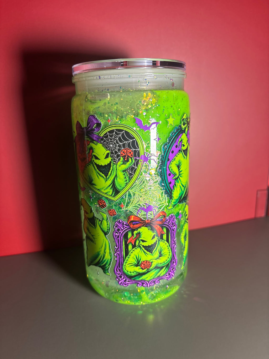 Oogie Boogie Glitter Lava Cup | Lid & Straw Included 16 oz