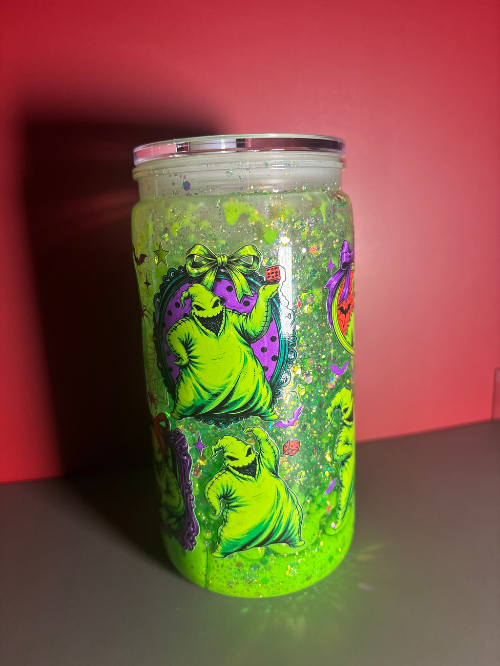 Oogie Boogie Glitter Lava Cup | Lid & Straw Included 16 oz
