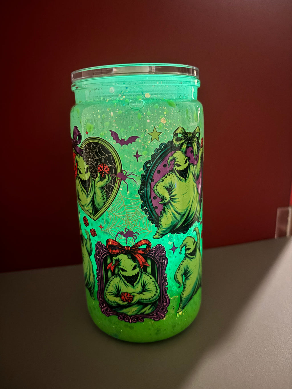Oogie Boogie Glitter Lava Cup | Lid & Straw Included 16 oz