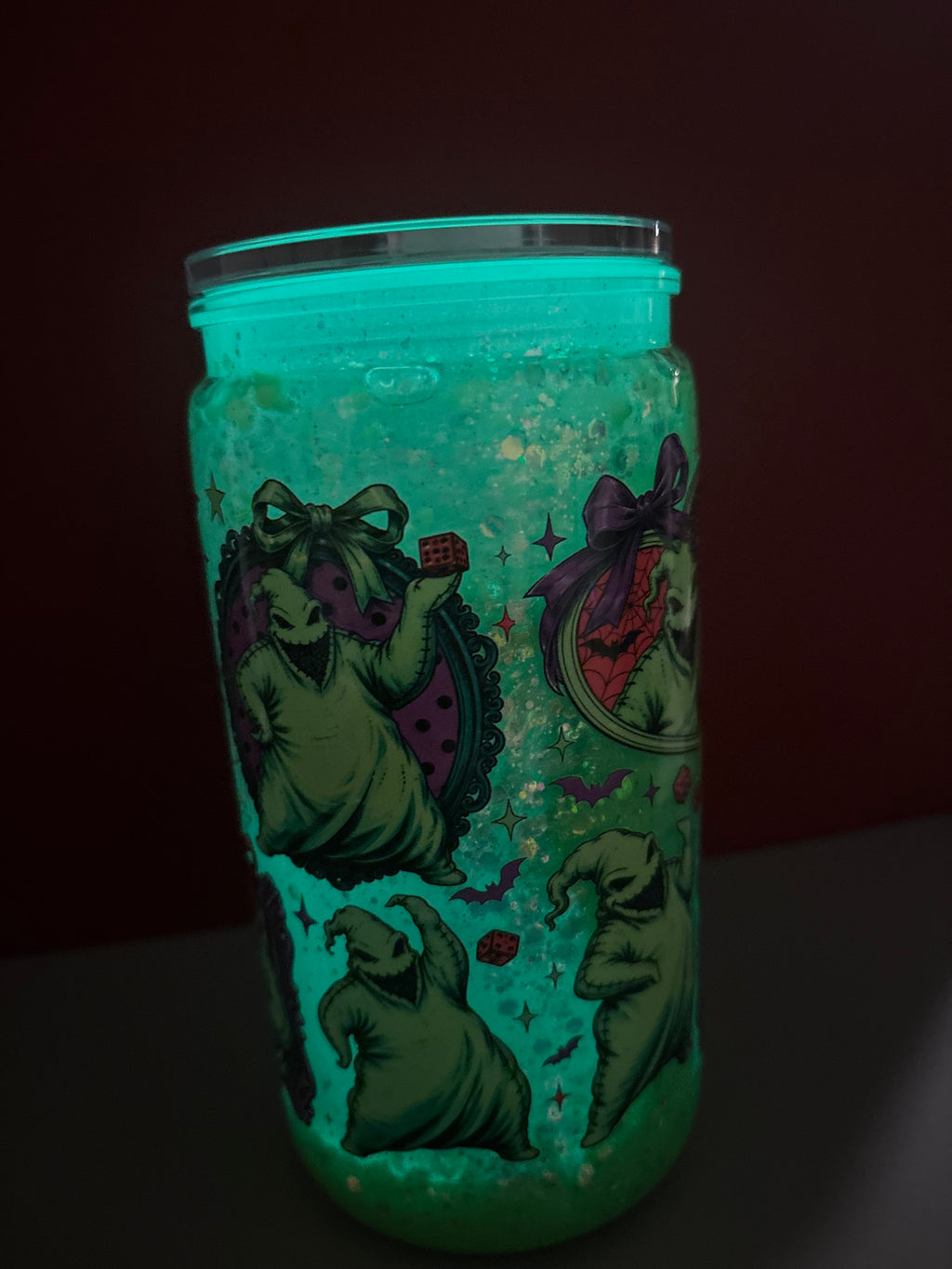 Oogie Boogie Glitter Lava Cup | Lid & Straw Included 16 oz